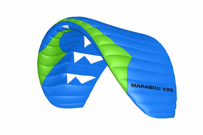 Gin Marabou V2s hybrid kite, blue and green