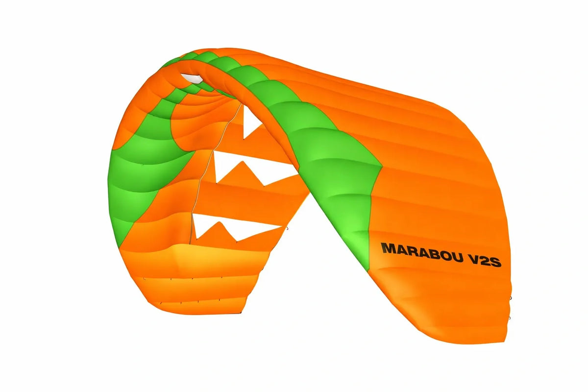 Gin Marabou V2s hybrid kite, orange and green