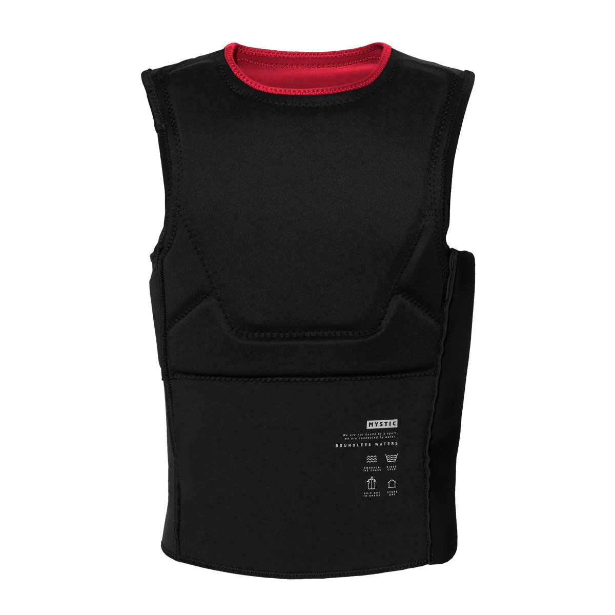 Mystic Solace Impact Vest S-Zip, red, side zip